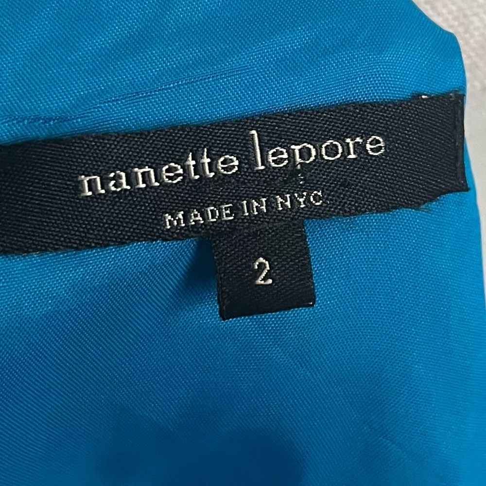Nanette Lepore • Vibrant Blue Lace Embroidered Dress - Picture 4 of 6